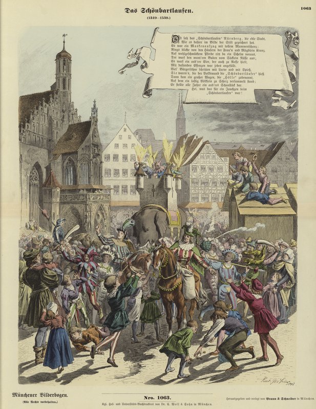 Procession of the Schoenbartlaufen, Nuremberg, Germany, 1349-1539 by German School