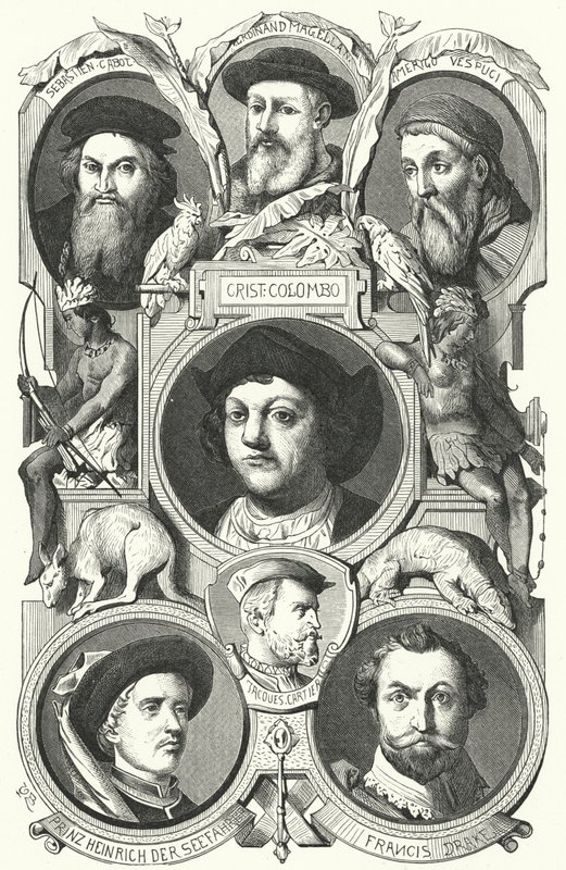 Prominent Figures of the Age of Discoveries by German School