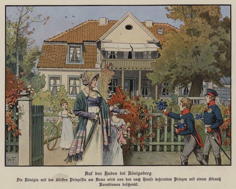 Queen Louise of Prussia and her children at Konigsberg, East Prussia by German School