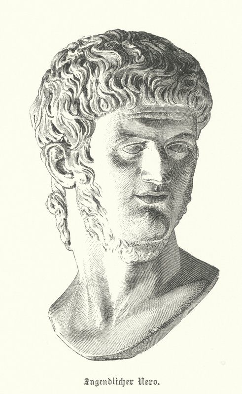 Roman Emperor Nero in his youth by German School
