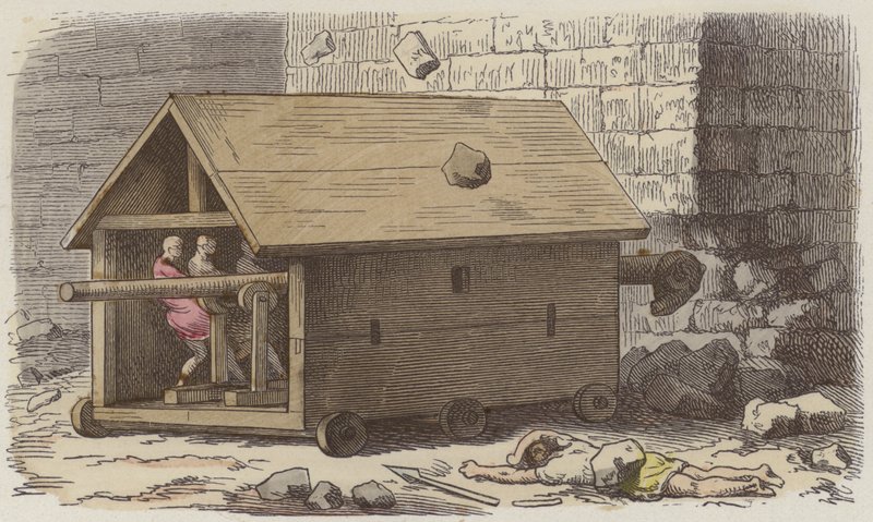 Roman battering ram by German School