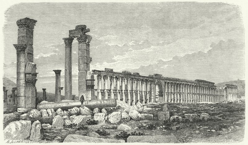 Ruins of the city of Palmyra, Syria by German School