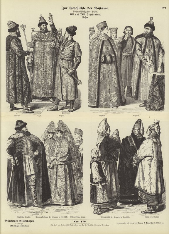 Russian Costumes by German School