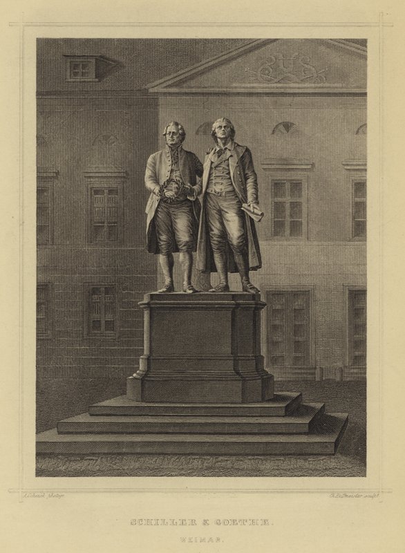 Schiller and Goethe, Weimar by German School