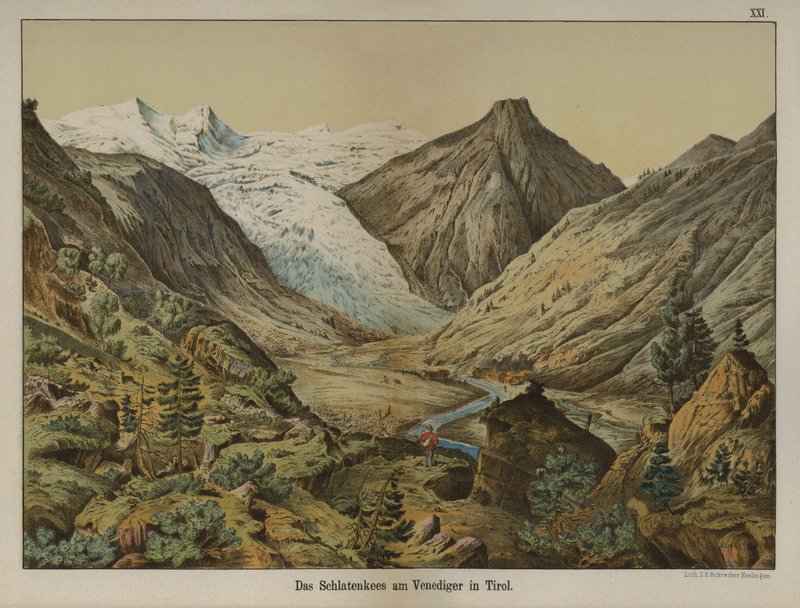 Schlatenkees Glacier on the Venediger, Tyrol, Austria by German School