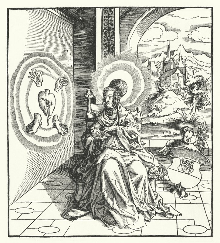 St Amalberga of Maubeuge by German School