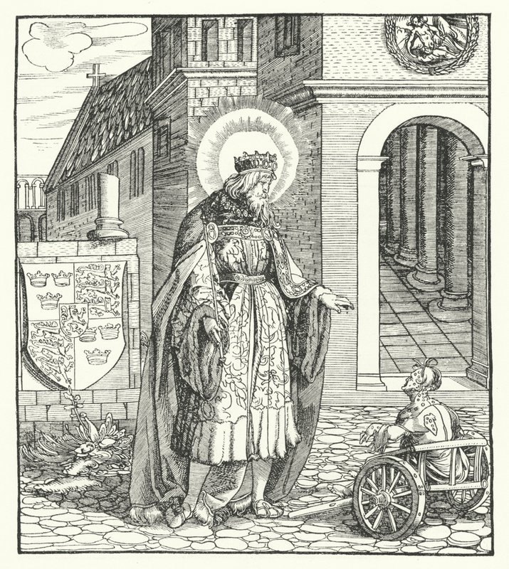 St. Edward the Confessor, King of England (engraving) by German School