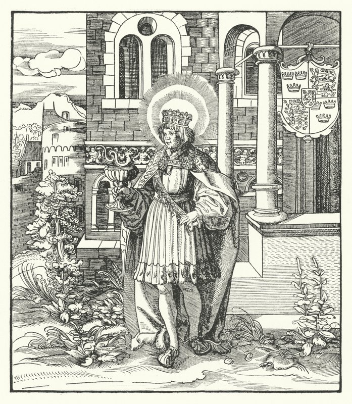 St Edward the Martyr, King of England by German School