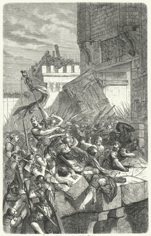 Storming of a City by German School