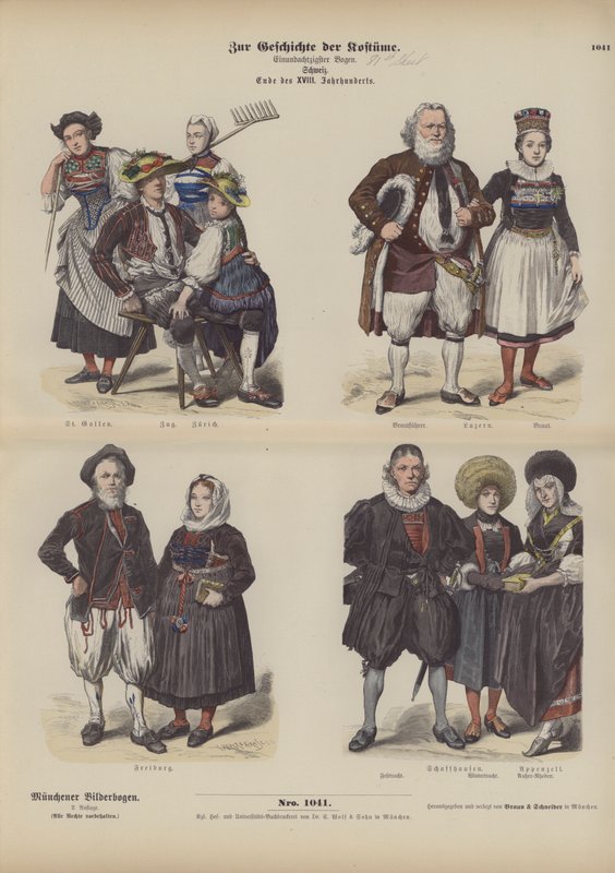 Swiss Costume, End 18th Century by German School