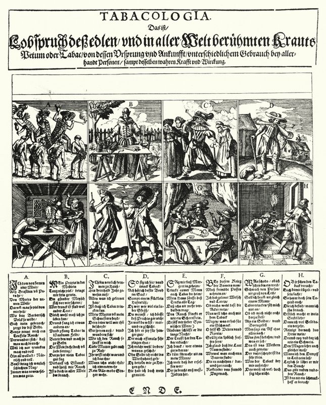 Tabacologia (engraving) by German School