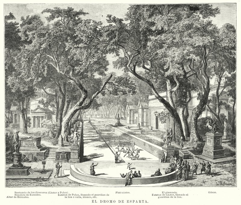 The Dromos in Sparta, Ancient Greece by German School