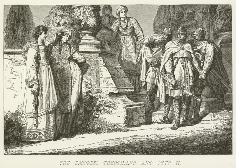 The Empress Theophano and Otto II by German School