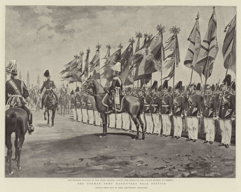 The German Army Manoeuvres near Stettin by German School