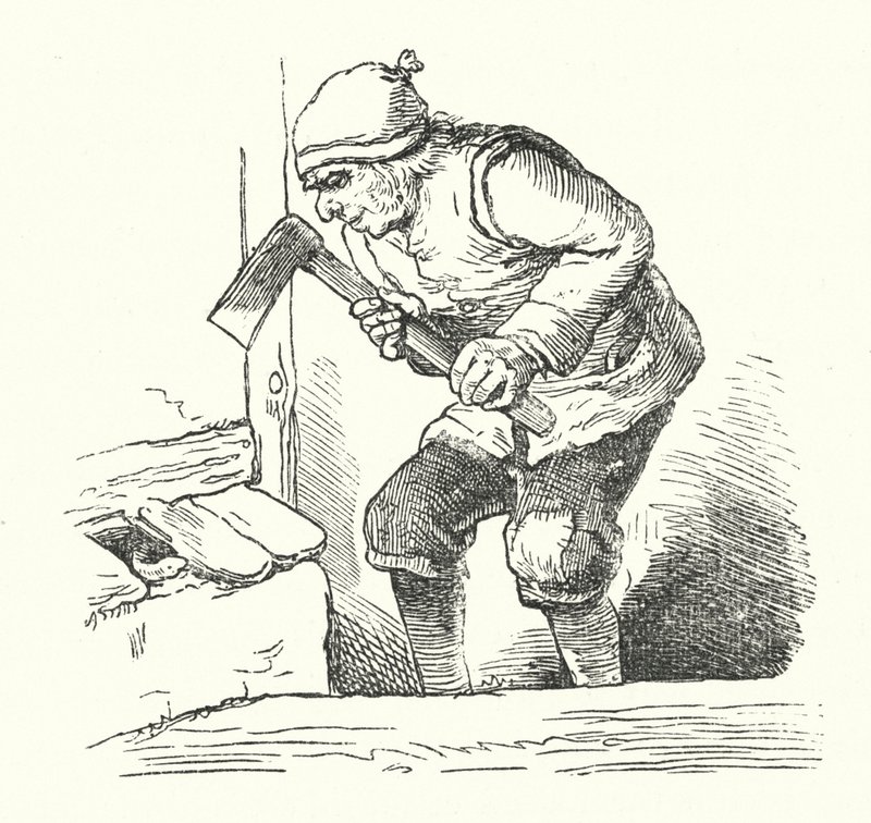The Man And The Snake by German School