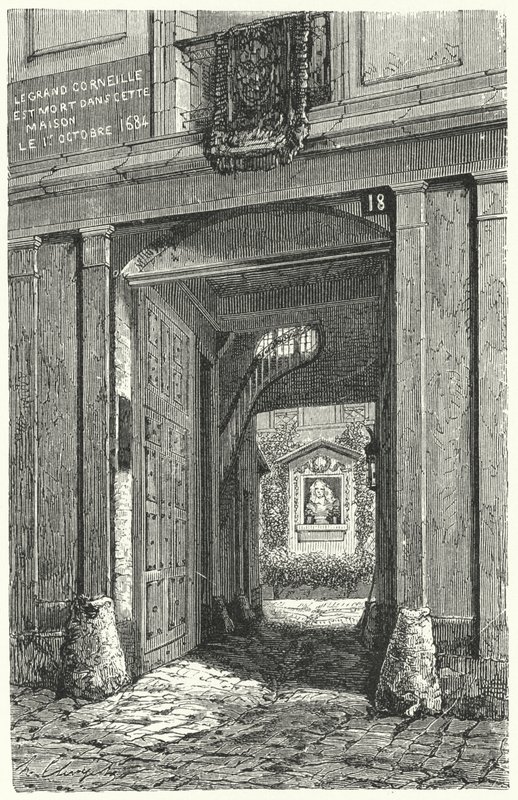 The house in Paris where French playwright Pierre Corneille died in 1684 by German School