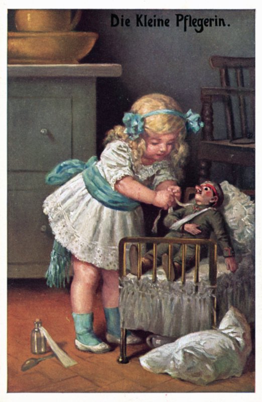 The Little Nurse by German School