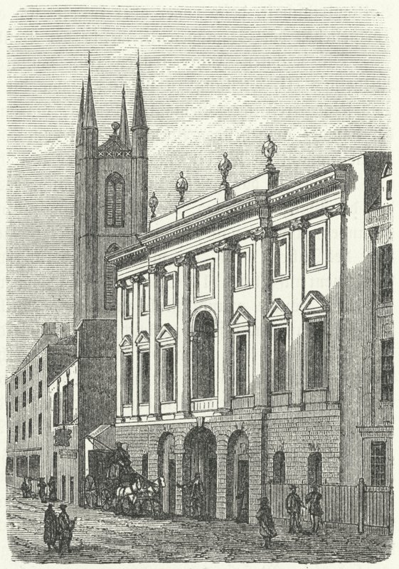 The original home of the Bank of England, Walbrook, London by German School