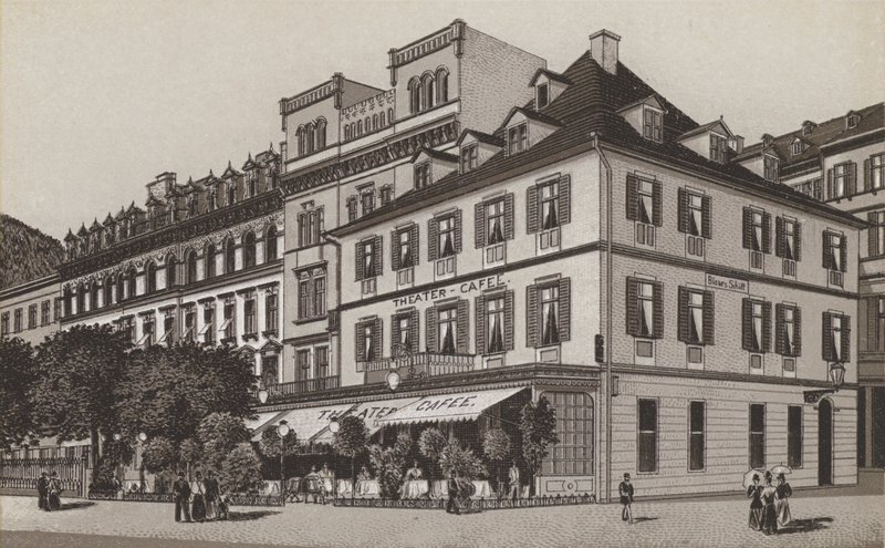 Theater Cafe, Goldner Schild by German School