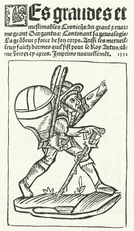 Title page from the best known edition of Gargantua, a novel by Francois Rabelais by German School