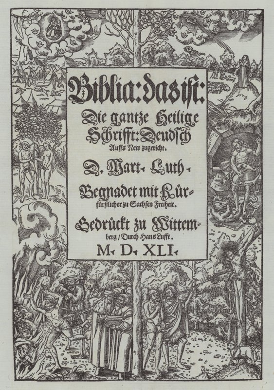 Title Page of a 1541 Edition of Martin Luther