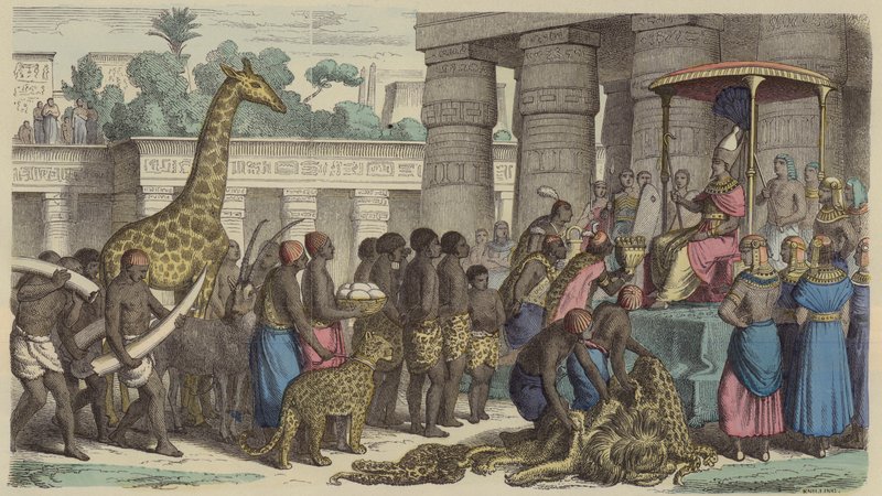 Tribute Offerings from Ethiopia being Presented to the Pharaoh of Egypt by German School