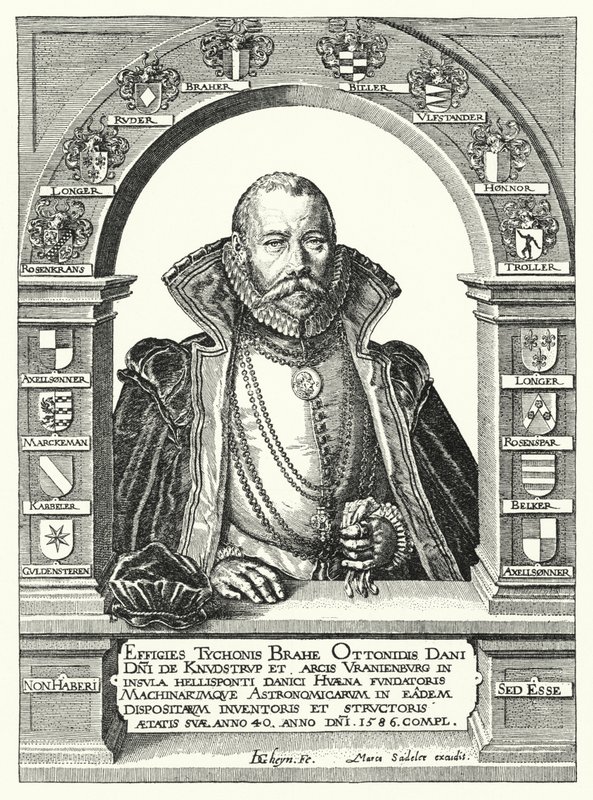 Tycho Brahe, Danish Astronomer (engraving) by German School