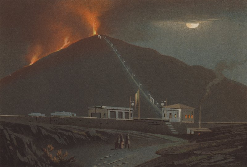 Vesuvius erupting, 1880 by German School