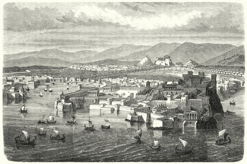 View of Ancient Athens from Piraeus by German School