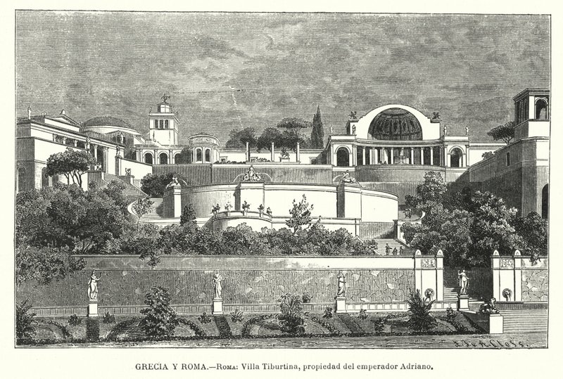 Villa of the Roman Emperor Hadrian, Tivoli, Italy by German School