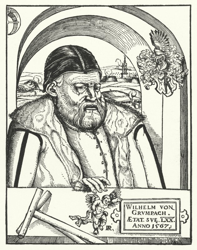 Wilhelm von Grumbach, German knight and adventurer (engraving) by German School