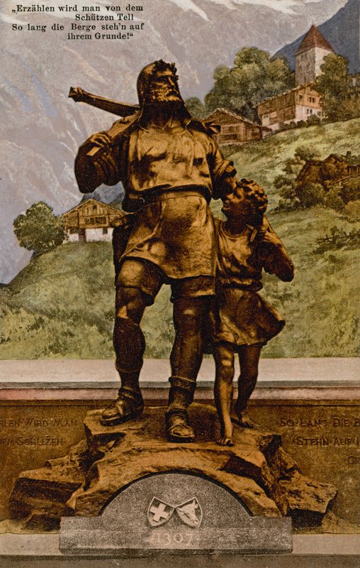 William Tell with His Son by German School