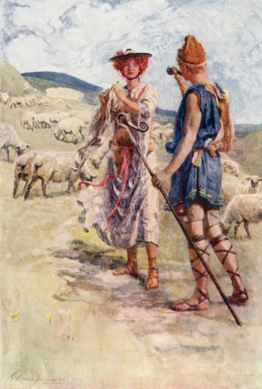 Calidore and Pastorella by Gertrude E. Demain (after) Hammond