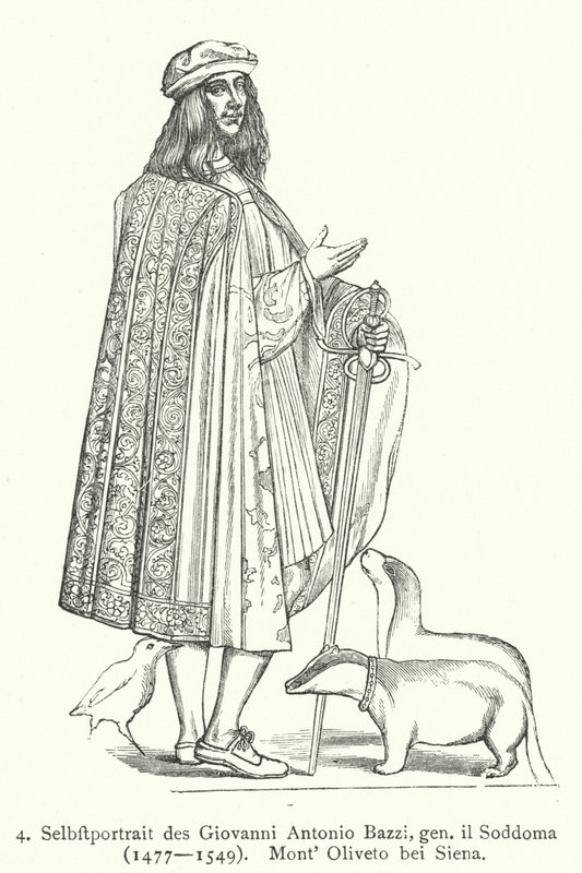 Self-portrait of Italian Renaissance Artist Il Sodoma (Giovanni Antonio Bazzi) by Giovanni Antonio Bazzi (after) Sodoma