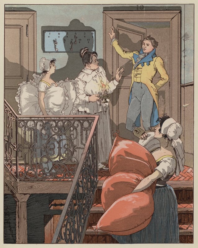 Scene from La Dame de Gai-Fredon, by Quatrelles (Ernest LEpine) by Giovanni Antonio Bazzi after Sodoma