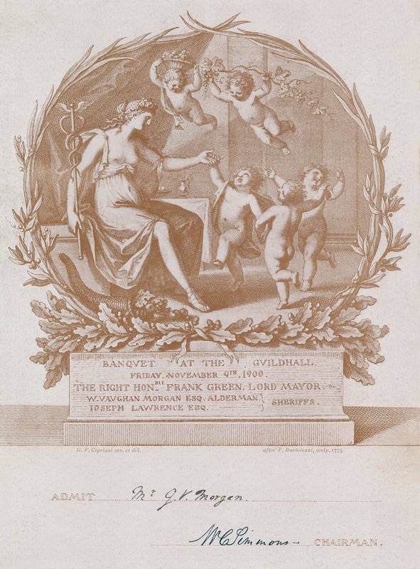 Invitation to a Banquet at the Guildhall, London, on 9 November 1900 by Giovanni Battista Cipriani