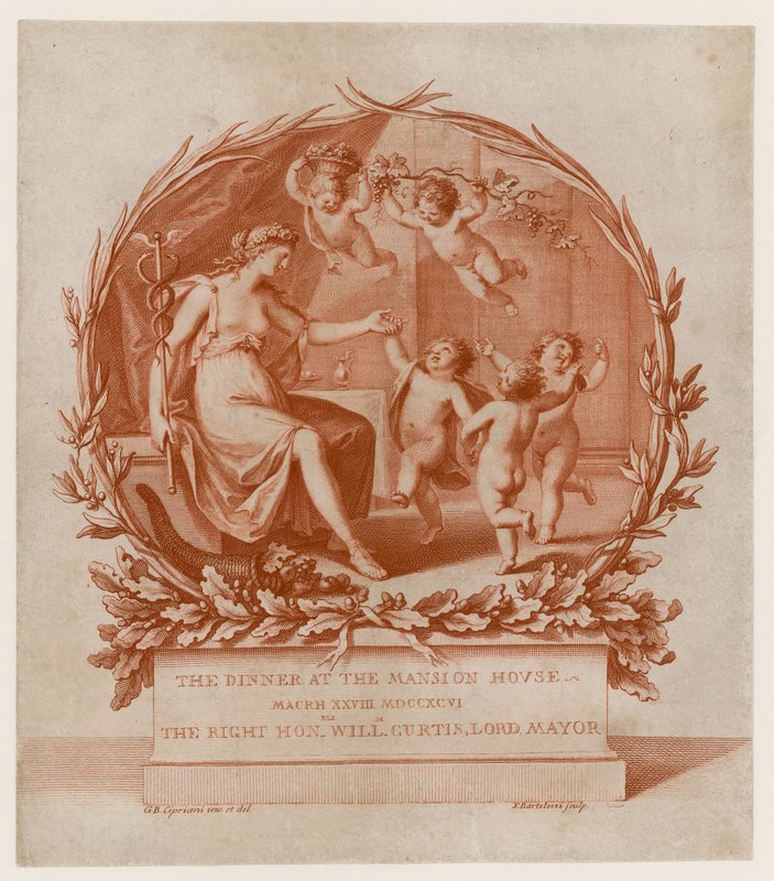 Invitation to Dinner at the Mansion House, London, on 28 March 1796 by Giovanni Battista Cipriani