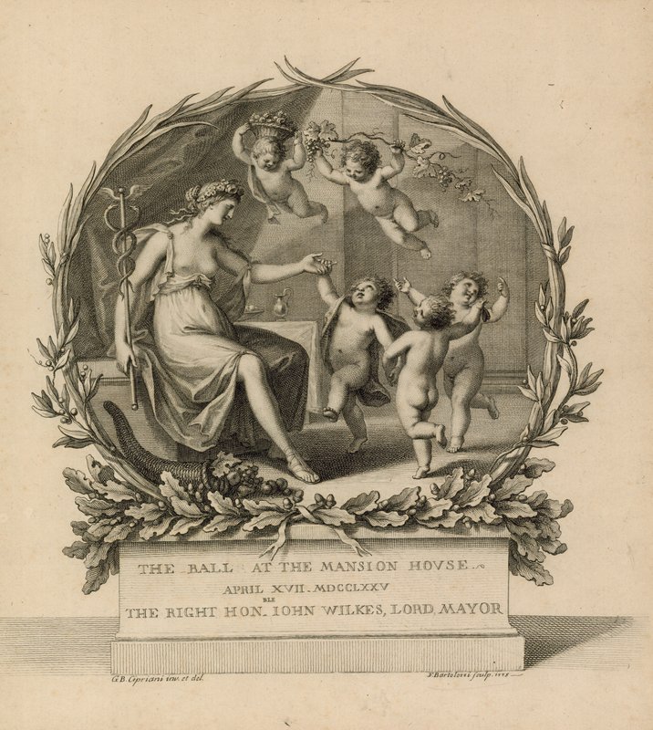 Ticket to The Ball at the Mansion House, London, 17 April 1775 by Giovanni Battista Cipriani