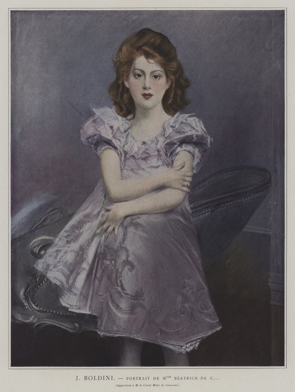 Portrait of Mademoiselle Beatrice de C... by Giovanni Boldini