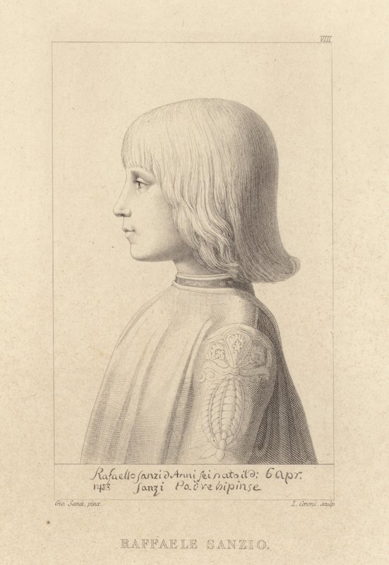 Portrait of the artist Raphael as a young boy by Giovanni Santi or Sanzio
