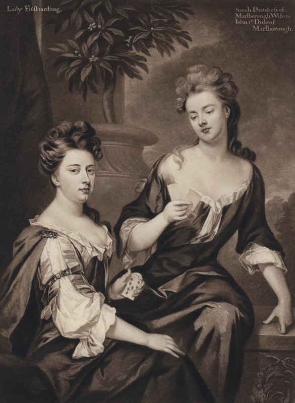 Sarah, Duchess Of Marlborough, and Lady Fitzhardinge by Godfrey (after) Kneller