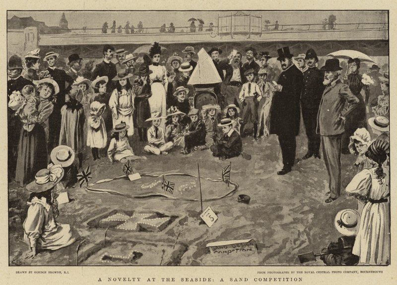 A Novelty at the Seaside, A Sand Competition by Gordon Frederick Browne