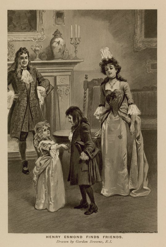 Illustration for The History of Henry Esmond by Thackeray by Gordon Frederick (after) Browne