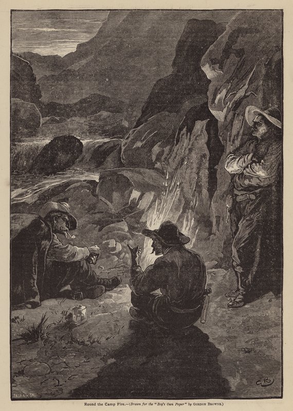 Round the camp fire by Gordon Frederick (after) Browne