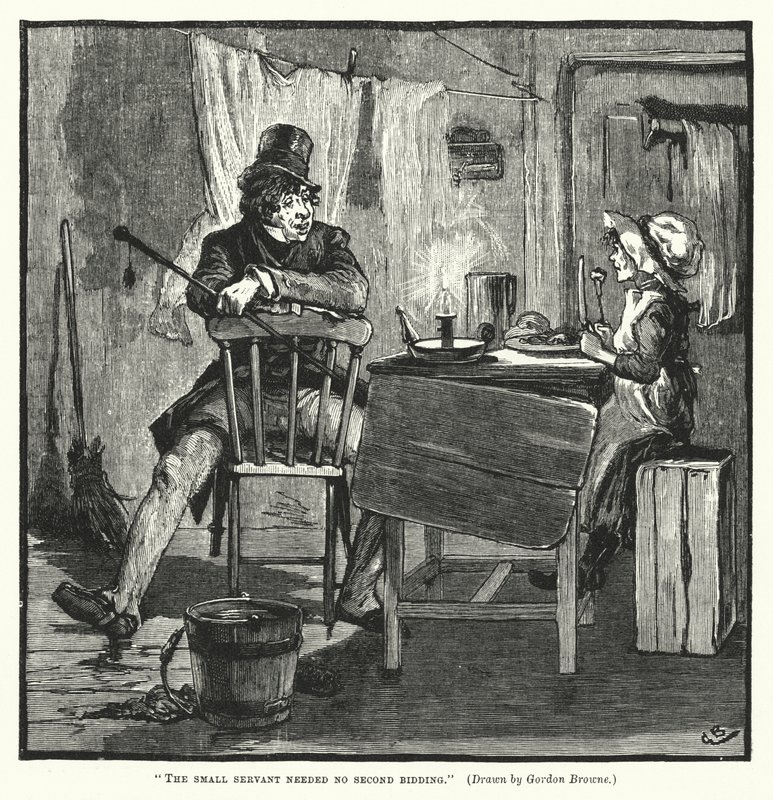 The small servant needed no second bidding (engraving) by Gordon Frederick (after) Browne