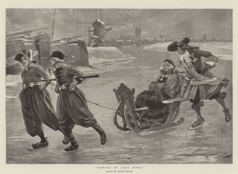 Towing My Lady Home by Gordon Frederick (after) Browne