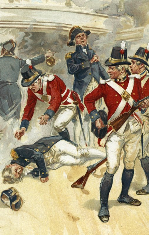 Admiral Lord Nelson Fatally Wounded at the Battle of Trafalgar by Gordon Frederick Browne