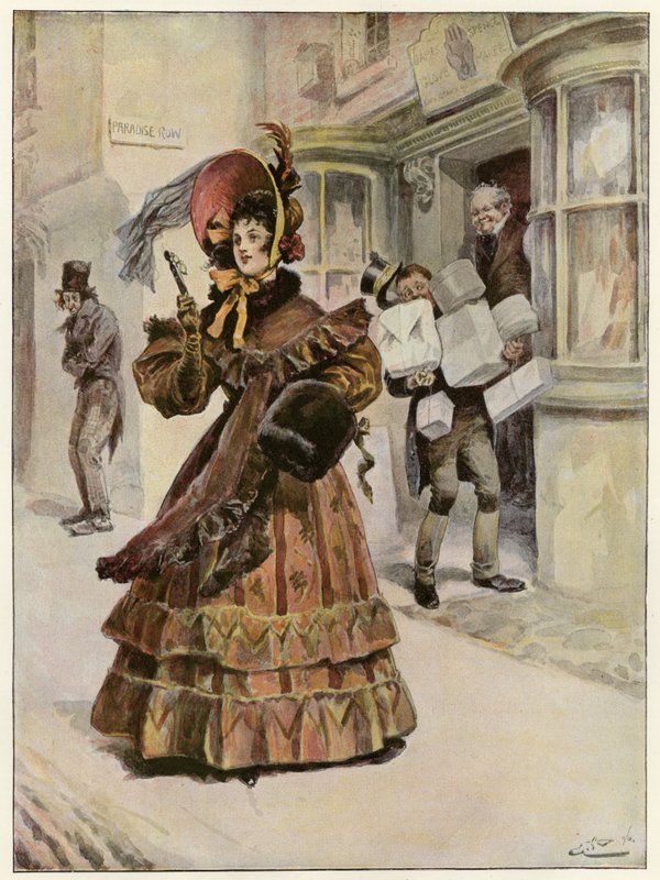 Lady Belinda Goes a-Shopping to Buy Her Yule-Tide Gifts by Gordon Frederick Browne