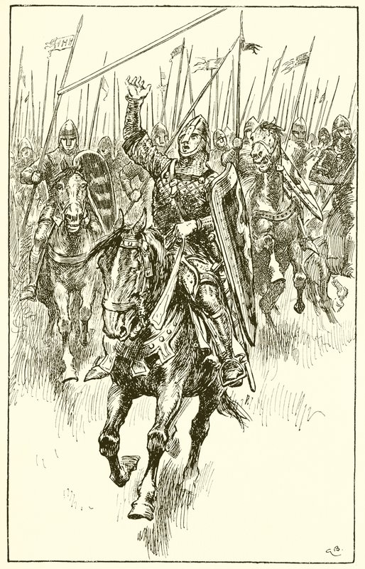 Normans Charging at the Battle of Hastings by Gordon Frederick Browne