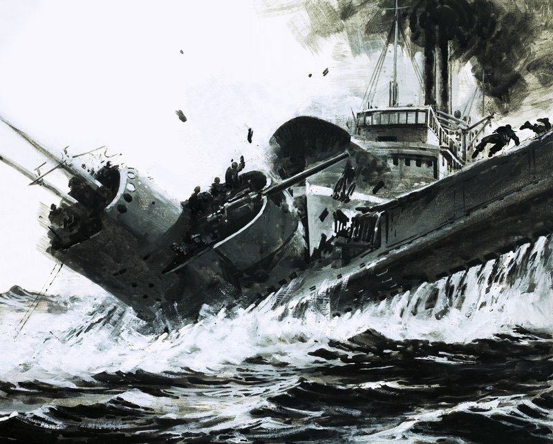 In the China Seas in 1930, the 2,000 ton steamer Yuta slammed into the side of the submarine Poseidon by Graham Coton